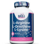 Haya Labs L-Arginine / L-Ornithine / L-Lysine 100 Caps amino acid / hgh support