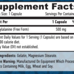 Haya Labs L-Phenylalanine 500mg Supplement Facts