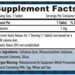 Haya Labs Melatonin 1mg Supplement Facts