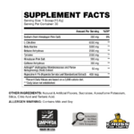 Apollon Gym Classic Pre-Workout supplement facts with Citrulline Beta-Alanine Betaine Tyrosine and 300mg caffeine