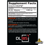 Competitive Edge Labs MPC-185 Supplement Facts with 2000mg DL185 Dileucine per serving