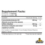 Muscle Addiction ECA Stack supplement facts with Eria Jarensis caffeine and Grains of Paradise