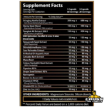 Revange Nutrition Golden Male Supplement Facts with Tongkat Ali Icariin DIM Stinging Nettle Zinc and male support ingredients