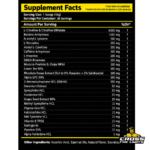 Nuclear Labs Revolt Supplement Facts with 6g Citrulline 300mg Caffeine 100mg DMHA Geranium Extract and Alpha Yohimbine