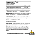 SNS Prime XT Supplement Facts with 2400mg Tribulus Aquaticus stem and leaf extract per serving