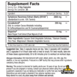 SNS Recomp20 Supplement Facts with 2800mg SR10X Symplocos, 200mg Cocoabuterol and BioPerine