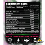 US Gen Force Hades Supplement Facts with 6g Citrulline 400mg Caffeine 2-Aminoisoheptane and Synephrine