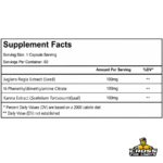 Dark Labs VYB3D Supplement Facts with Juglans Regia N-Phenethyldimethylamine Citrate and Kanna Extract