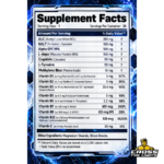 Revange X Methyl-Blue Revolution supplement facts with 10mg Methylene Blue Alpha GPC Cognizin and L-Dopa