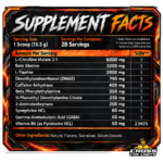 US Gen Force Helios supplement facts with 400mg caffeine 200mg DMHA 350mg Beta Phenylethylamine and Citrulline Malate