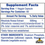 Hi-Tech Rhodiola Rosea Supplement Facts – 500mg Root Extract with 3% Rosavins and 1% Salidrosides