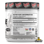 Psycho Pharma Creatine Monohydrate supplement facts with 5000mg creatine per serving
