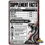 Venom Labs 3-Compound Stack supplement facts with RAD-140 MK-677 LGD-4033 10mg each